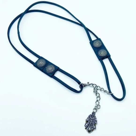 Vintage Faux Leather Waist Belt Chain - Picture 2 of 6